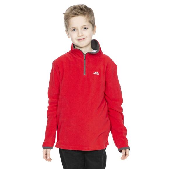 Trespass Childrens Boys Etto Half Zip Fleece Top / Red - Picture 3 of 5